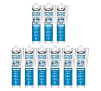 Bond It BATH-MATE Bath & Kitchen Sealant - 9x White, 285ml | Solvent Free Silicone Sealant Mould-Resistant - Water-Based - Low VOC Sanitary Sealant | Premium Silicone for Ceramic - Porcelain - & Tile