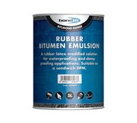 Bond It Bitumen Emulsion Rubber Latex Liquid Dpm Dpc Damp Proof Proofing Paint - Dark Brown, 5L