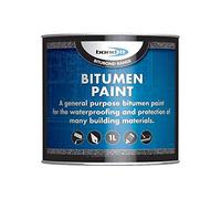 Bond-It Bitumen Paint - 1 litre - Solvent-bourne bituminous black paint for waterproofing & weatherproofing steelwork, concrete, wood, asphalt & portable water tanks