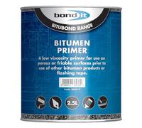 Bond It Bitumen Primer - Black, 2.5L | Heavy-Duty Waterproof Primer for Roofs - Concrete - Metal & Masonry | Quick-Drying - Deep Bituminous Sealer | Improves Adhesion for Roofing & Flashing