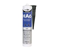 Bond-It HA6 Black Marine Adhesive Premium Silicone Sealant - EU3 310ml Cartridge - Suitable for marine salt or fresh water aquariums, fish tanks, vivariums, gaskets, joints and seals etc. on conservatories, glass, ceramics, aluminium, metals, plastics & extreme temperatures.