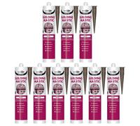 Bond It Build-Mate Building Mastic Silicone Sealant - 9X Brown, 310Ml - Oil-Based Silicone Gunnable Pointing & Sealing Mastic