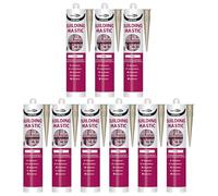 Bond It BUILD-MATE Building Mastic Silicone Sealant - 9x Stone, 310ml | Oil-Based Silicone Gunnable Pointing & Sealing Mastic for Exterior | Weatherproof Sealant Adhesion to Building Materials