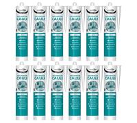 Bond It CAULK-MATE Decorators Filler - 12x White, 285ml | Crack Filler Sealant Quick-Drying - Overpaintable 60-Minute Caulk Filler Sealant for Cracks & Gaps | Ideal for Interior Walls - Wood & Plaster