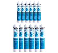 Bond It CAULK-MATE Decorators Filler - 12x White, 350ml | Crack Filler Sealant Quick-Drying - Overpaintable 60-Minute Caulk Filler Sealant for Cracks & Gaps | Ideal for Interior Walls - Wood & Plaster