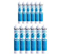 Bond It Caulk-Mate Decorators Filler - 12X White 350Ml - Crack & Gap Filler Sealant Quick-Drying - Overpaintable 60-Minute Sealant