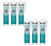 Bond It Caulk-Mate Decorators Filler - 6X White, 285Ml - Crack & Gap Filler Sealant Quick-Drying - Overpaintable 60-Minute Sealant