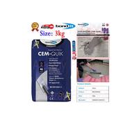 Bond it Cem-Quick Repair Mortar 3kg BDCEMQ3 - Quick-Dry Sand & Cement Gap Crack Filler for Brick, Block & Concrete