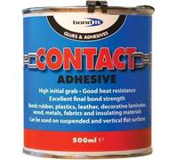 Bond It Contact Adhesive Solvent Based High Grab Neoprene Glue 250ml/500ml/1/5L Bonding Cork leather rubber metals wood (500ml)