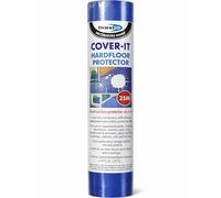 Bond It Cover-It Hard Floor Protector Roll 600mm x 25m - Self Adhesive Floor Protection Film, Waterproof Temporary Surface Cover for Decorating, Building & Renovation Projects