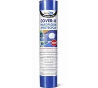 Bond It Cover-It Hard Floor Protector Roll 600mm x 50m - Self Adhesive Floor Protection Film, Waterproof Temporary Surface Cover for Decorating, Building & Renovation Projects