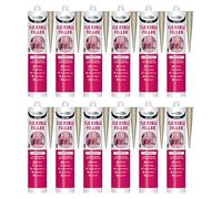 Bond It DEC-MATE Flexible Decorators Caulk - 12x Magnolia, 285ml EU3 | Quick-Drying Interior Gap Filler for Cracks & Joints - Over-Paintable Within 1 Hour | Easy Smoothing Flexible Filler Sealant