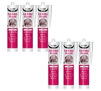 Bond It Dec-Mate Flexible Decorators Caulk - 6X White, 285Ml - Quick-Drying Interior Gap Filler - Sealant For Cracks & Joints