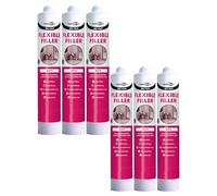 Bond It DEC-MATE Flexible Decorators Caulk - 6x White, 350ml EU4 | Quick-Drying Interior Gap Filler for Cracks & Joints - Over-Paintable Within 1 Hour | Easy Smoothing Flexible Filler Sealant