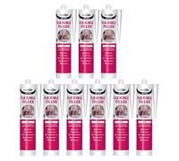 Bond It DEC-MATE Flexible Decorators Caulk - 9x White, 285ml EU3 | Quick-Drying Interior Gap Filler for Cracks & Joints - Over-Paintable Within 1 Hour | Easy Smoothing Flexible Filler Sealant