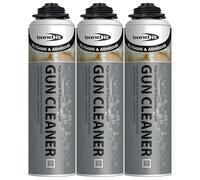 Bond It Expanding Foam Gun Cleaner - 3X Clear, 500ml Cans | High-Strength PU Foam Remover for Applicator Guns & Surfaces | Universal Cleaning Fluid | Dissolves Uncured Polyurethane Foam Instantly
