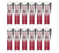 Bond It FRAME-MATE Acrylic Door & Window Sealant - 12x Brown, 285ml EU3 Cartridge | Flexible & Water-Resistant Joint Filler - Over-Paintable Sealant | Ideal for Wood - Brick - & Concrete