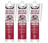 Bond It FRAME-MATE Acrylic Door & Window Sealant - 3x White, 285ml EU3 Cartridge | Flexible & Water-Resistant Joint Filler - Over-Paintable Sealant | Ideal for Wood - Brick - & Concrete