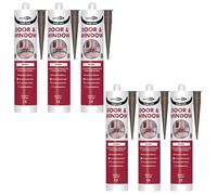 Bond It FRAME-MATE Acrylic Door & Window Sealant - 6x Brown, 285ml EU3 Cartridge | Flexible & Water-Resistant Joint Filler - Over-Paintable Sealant | Ideal for Wood - Brick - & Concrete