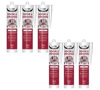 Bond It FRAME-MATE Acrylic Door & Window Sealant - 6x White, 285ml EU3 Cartridge | Flexible & Water-Resistant Joint Filler - Over-Paintable Sealant | Ideal for Wood - Brick - & Concrete