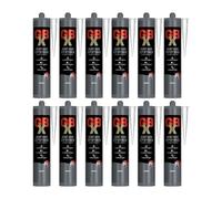 Bond It GBX Sealant & Adhesive - 12x White, 290ml | Next Gen STP Hybrid High Grab Sealant - Multi-Purpose Waterproof Bonding & Sealing - Permanently Flexible Silicone Sealants | Interior & Exterior