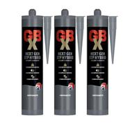 Bond It GBX Sealant & Adhesive - 3x Anthracite, 290ml | Next Gen STP Hybrid High Grab Sealant - Multi-Purpose Waterproof Bonding & Sealing, Permanently Flexible | Interior & Exterior Silicone Sealants