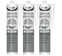 Bond It GLASS-MATE Mirror Adhesive - 3x Translucent, 285ml | Mirror Sealant Adhesive Neutral Cure - Low Odour Silicone | Premium Strong Silicone Adhesive for Interior Mirrors - Glass - & Metal Panels