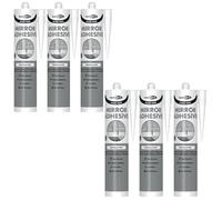 Bond It GLASS-MATE Mirror Adhesive - 6x Translucent, 285ml | Mirror Sealant Adhesive Neutral Cure - Low Odour Silicone | Premium Strong Silicone Adhesive for Interior Mirrors - Glass - & Metal Panels