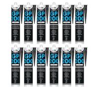 Bond It GP200 General-Purpose Silicone Sealant - 12x Black, 275ml | Premium Silicone Fast-Setting - Mould-Resistant - Flexible | Sealant for Home - Kitchens - Bathrooms - Showers - & DIY Projects