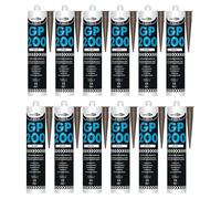 Bond It GP200 General-Purpose Silicone Sealant - 12x Brown, 275ml | Premium Silicone Fast-Setting - Mould-Resistant - Flexible | Sealant for Home - Kitchens - Bathrooms - Showers - & DIY Projects