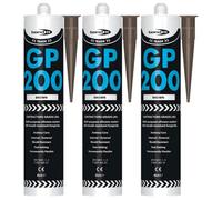Bond It Gp200 General-Purpose Silicone Sealant - 3X Brown, 275Ml - Premium Silicone Fast-Setting - Mould-Resistant - Flexible