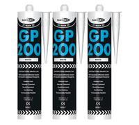 Bond It Gp200 General-Purpose Silicone Sealant - 3X White, 275Ml - Premium Silicone Fast-Setting - Mould-Resistant - Flexible