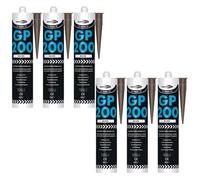 Bond It Gp200 General-Purpose Silicone Sealant - 6X Brown, 275Ml - Premium Silicone Fast-Setting - Mould-Resistant - Flexible