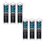 Bond It Gp200 General-Purpose Silicone Sealant - 6X Translucent 275Ml - Premium Silicone Fast-Setting - Mould-Resistant - Flexible