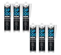 Bond It Gp200 General-Purpose Silicone Sealant - 6X White, 275Ml - Premium Silicone Fast-Setting - Mould-Resistant - Flexible