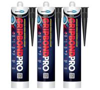 Bond It Gripbond Pro Super Strong Advanced Hybrid Adhesive & Sealant - 3X Black, 310Ml - Odourless - High-Modulus - Non-Shrinking