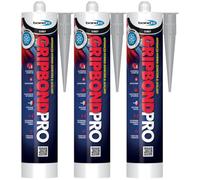 Bond It Gripbond Pro Super Strong Advanced Hybrid Adhesive & Sealant - 3X Grey, 310Ml - Odourless - High-Modulus - Non-Shrinking