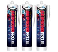 Bond It Gripbond Pro Super Strong Advanced Hybrid Adhesive & Sealant - 3X White, 310Ml - Odourless - High-Modulus - Non-Shrinking