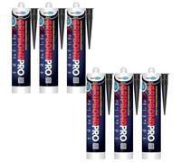 Bond It Gripbond Pro Super Strong Advanced Hybrid Adhesive & Sealant - 6X Black, 310Ml - Odourless - High-Modulus - Non-Shrinking