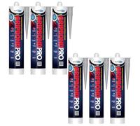 Bond It Gripbond Pro Super Strong Advanced Hybrid Adhesive & Sealant - 6x Grey, 300ml | Odourless - Non-Shrinking - Rapid Curing | Pro Adhesive OverPaintable - Moist Surface Adhesion Sealant