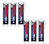 Bond It Gripbond Pro Super Strong Advanced Hybrid Adhesive & Sealant - 6x White, 300ml | Odourless - Non-Shrinking - Rapid Curing | Pro Adhesive OverPaintable - Moist Surface Adhesion Sealant