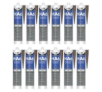 Bond It Ha6 High Modulus Marine Silicone Sealant, 12X Brown, 310Ml - Aquarium-Safe, Uv & Saltwater Resistant, Waterproof, Flexible