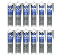 Bond It Ha6 High Modulus Marine Silicone Sealant - 12X Grey, 310Ml - Aquarium-Safe, Uv & Saltwater Resistant, Waterproof, Flexible