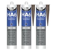 Bond It HA6 High Modulus Marine Silicone Sealant - 3x Brown, 310ml | Aquarium-Safe - UV & Saltwater Resistant - Waterproof - Flexible | Ideal Sealant for Glass - Gaskets - & High Movement Joints