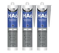 Bond It HA6 High Modulus Marine Silicone Sealant - 3x Grey, 310ml | Aquarium-Safe - UV & Saltwater Resistant - Waterproof - Flexible | Ideal Sealant for Glass - Gaskets - & High Movement Joints