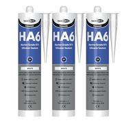 Bond It HA6 High Modulus Marine Silicone Sealant - 3x White, 310ml | Aquarium-Safe - UV & Saltwater Resistant - Waterproof - Flexible | Ideal Sealant for Glass - Gaskets - & High Movement Joints
