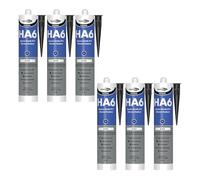 Bond It HA6 High Modulus Marine Silicone Sealant - 6x Black, 310ml | Aquarium-Safe - UV & Saltwater Resistant - Waterproof - Flexible | Ideal Sealant for Glass - Gaskets - & High Movement Joints