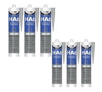Bond It Ha6 High Modulus Marine Silicone Sealant - 6X Grey, 310Ml - Aquarium-Safe, Uv & Saltwater Resistant, Waterproof, Flexible