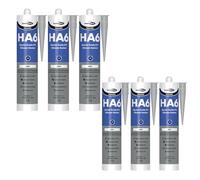 Bond It HA6 High Modulus Marine Silicone Sealant - 6x Grey, 310ml | Aquarium-Safe - UV & Saltwater Resistant - Waterproof - Flexible | Ideal Sealant for Glass - Gaskets - & High Movement Joints