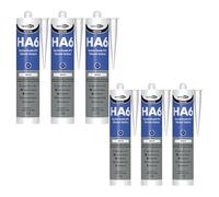 Bond It HA6 High Modulus Marine Silicone Sealant - 6x White, 310ml | Aquarium-Safe - UV & Saltwater Resistant - Waterproof - Flexible | Ideal Sealant for Glass - Gaskets - & High Movement Joints